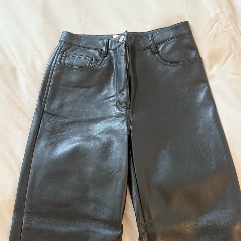 Aritzia Melina Black Leather Pants - Picture 3 of 7